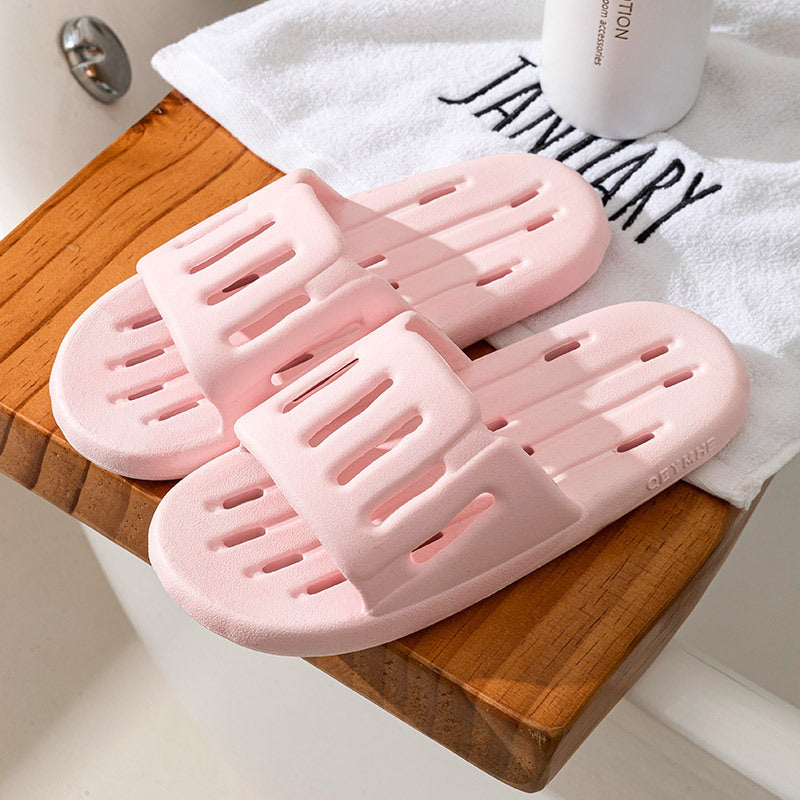 pvc bathroom anti slippers men's summer bath leaky hollow quick-drying toilet special shower slippers women