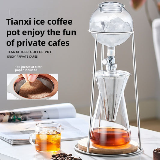 Tianxi cold extraction pot household drip type hand-brewed coffee cold extraction tea drip pot coffee appliance set ice drip coffee pot