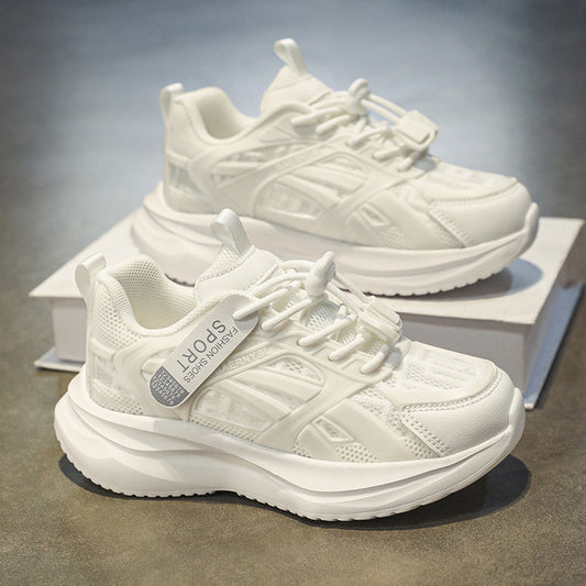 Summer girls' sneakers, mesh breathable single shoes, outdoor casual shoes, telescopic buckle running shoes for middle school students, and primary school students