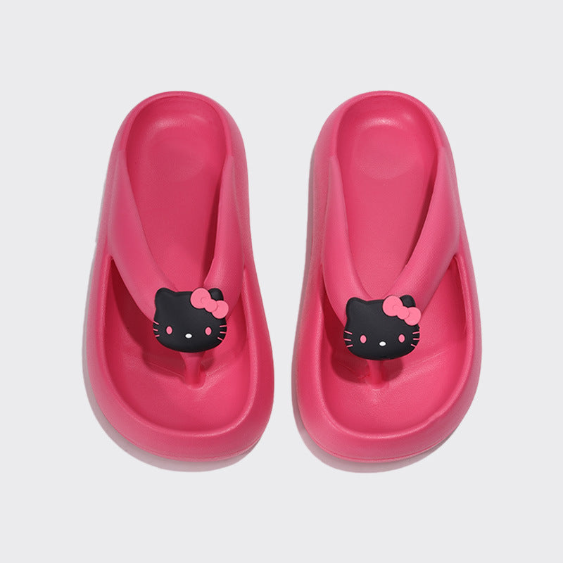 Xiaohongshu wears the same thick-soled flip-flops in summer, non-slip seaside beach, high-value 2025 flip-flops for women