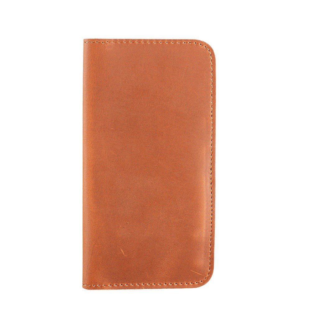 1082 men's leather Crazy Horse leather long wallet wallet card pack air ticket check bag storage Guangzhou factory delivery