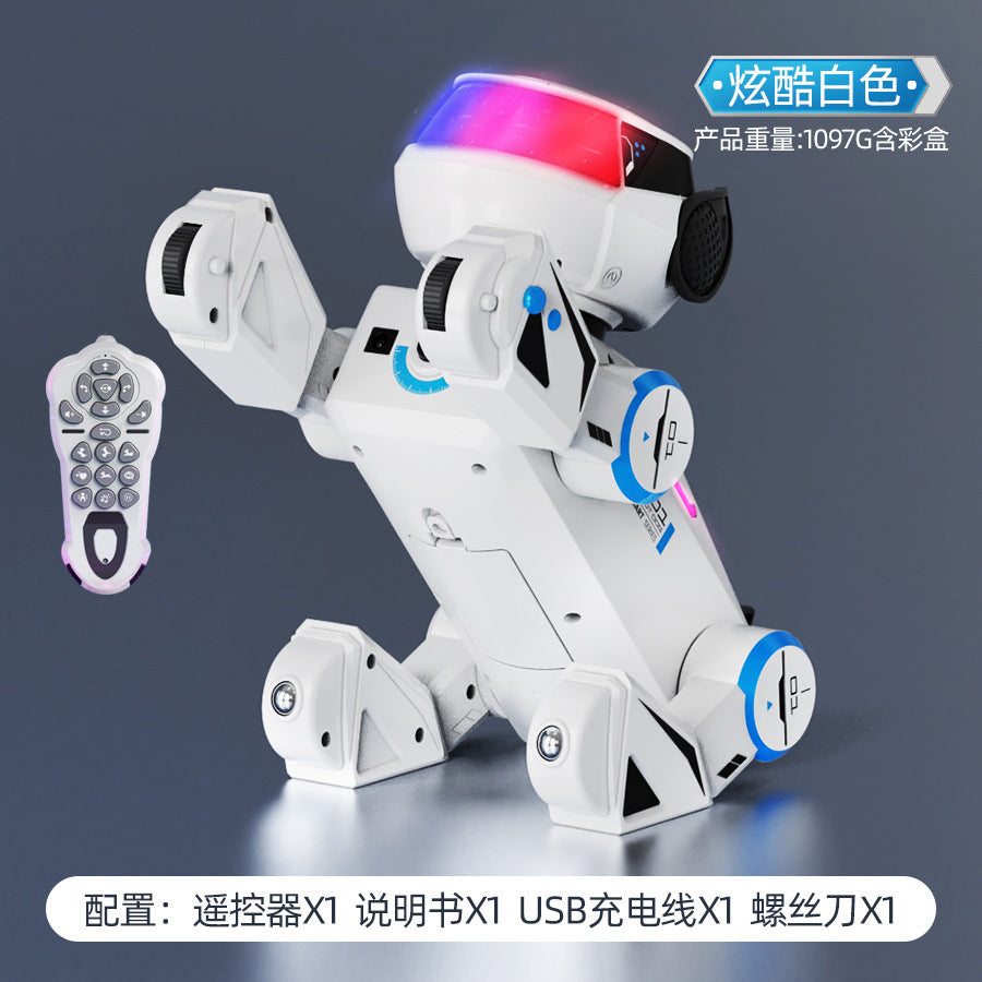 Cross-border electric remote control cyber robot dog black technology electronic pet companion ai artificial intelligence stunt robot dog