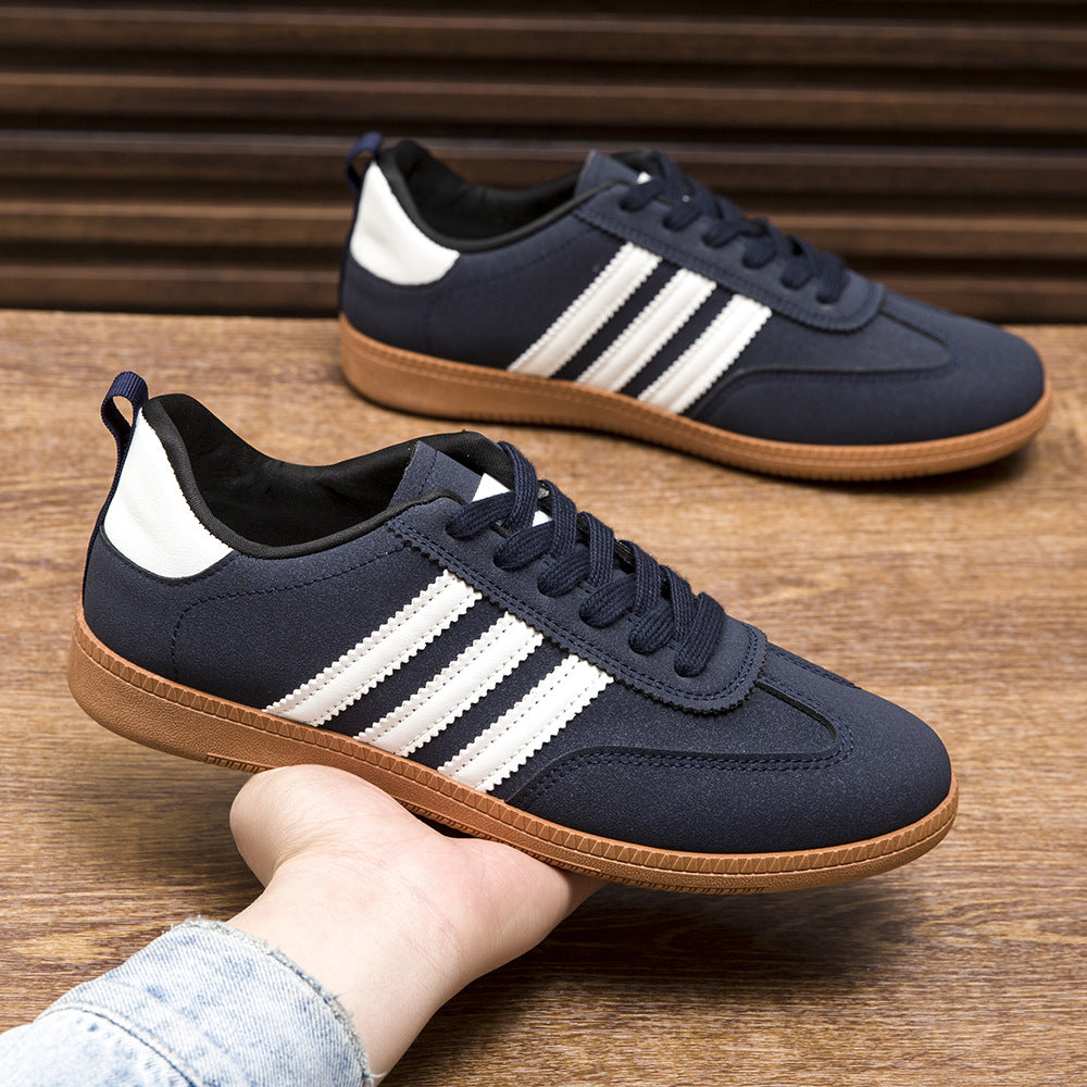 Skateboard shoes men's cross-border supply in autumn new simple color-block trendy casual shoes for students comfortable and breathable lace-up men's shoes