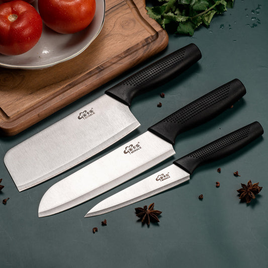 Stainless steel kitchen knife set Fruit knife three-piece set Slicing knife Household kitchen knife kitchen knife