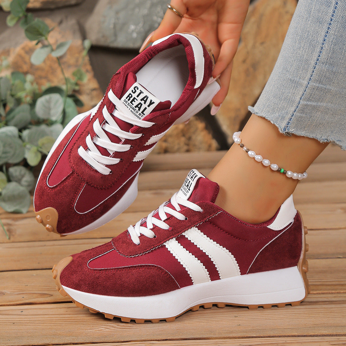Plus-size small waist daddy shoe girl 2025 spring/summer new Internet celebrity platform student casual shoes sports Forrest Gump shoe girl