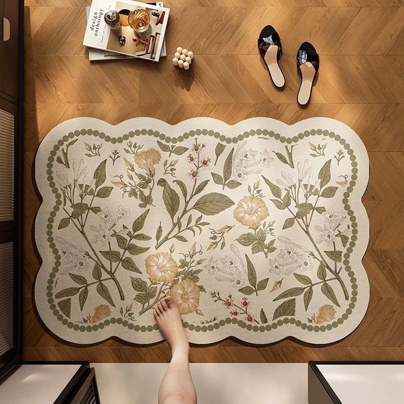American household entrance door floor mat entrance door dirt-resistant anti-slip mat absorbent and quick-drying diatom mud floor mat one piece drop shipping