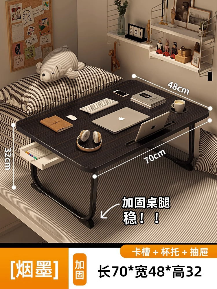 Foldable bed, desk, computer desk, dormitory artifact, student study desk, sitting floor, small table, new small table