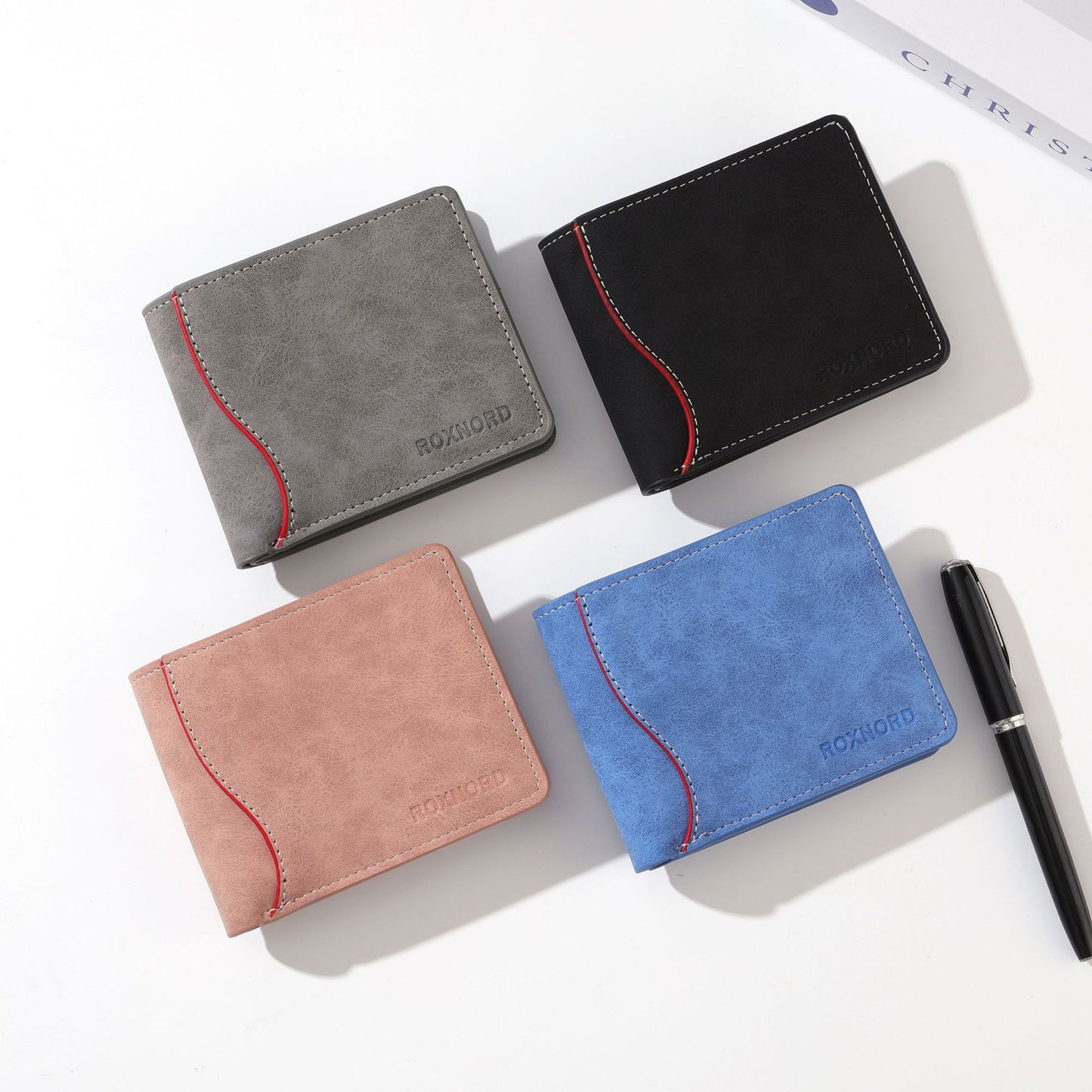 Wallet men's high-end large capacity multi-card wallet men men's PU wallet short wallet wallet men