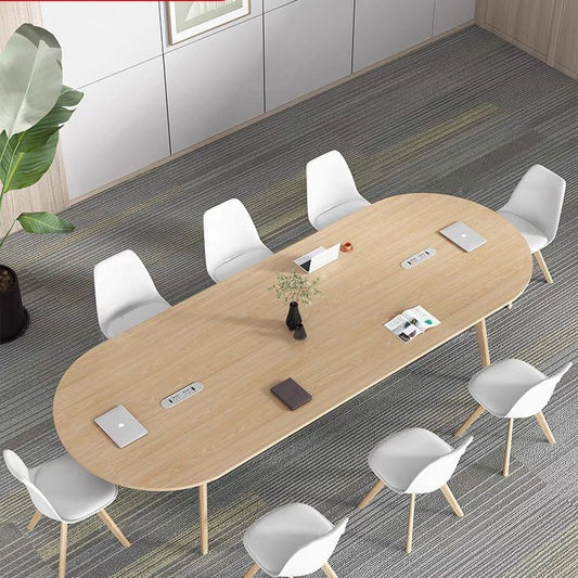 Elliptical negotiation table, conference table, office table, small conference room, table and chair combination, simple modern bench table, work table，Meeting table