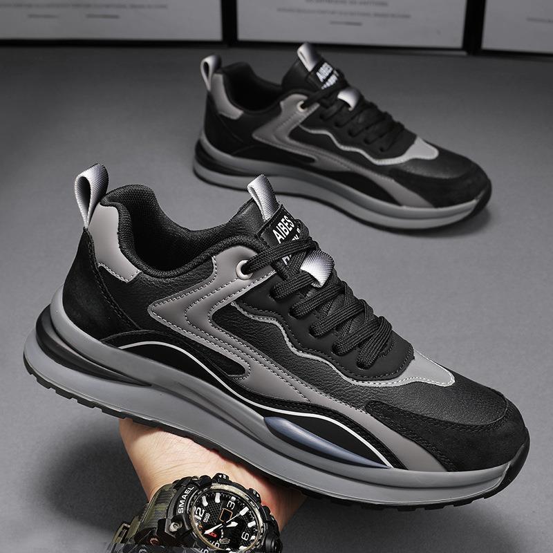 Sports men's shoes autumn 2025 new spring and autumn leather waterproof, non-slip and wear-resistant for work and leisure work