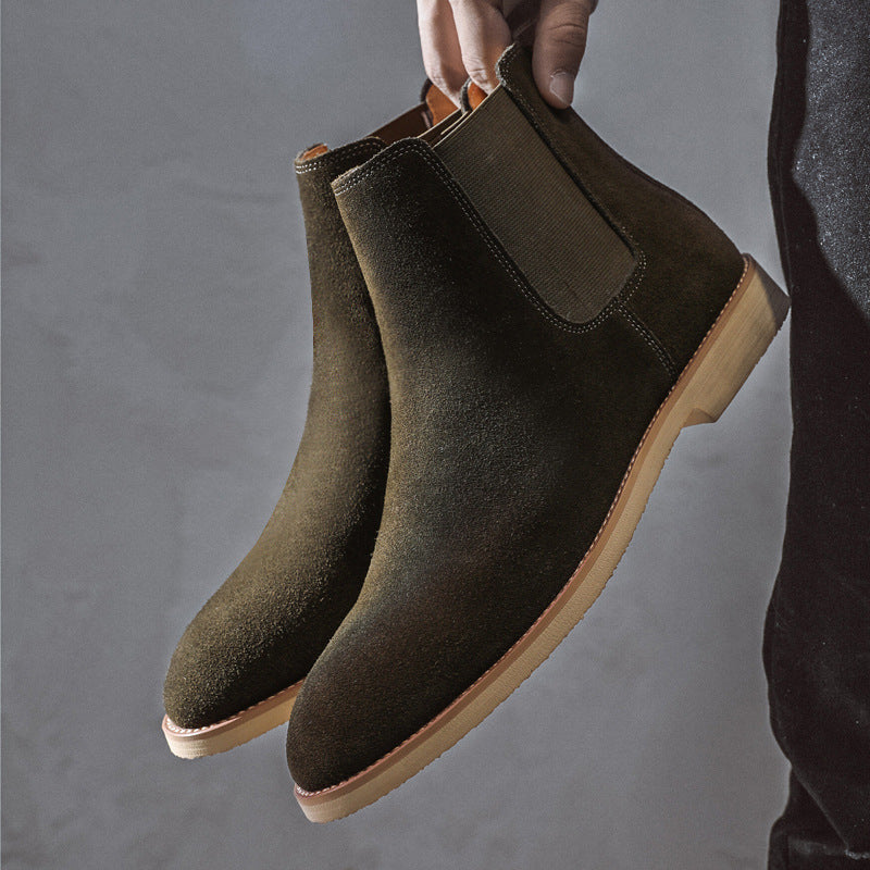 Chelsea boots men's cross-border large size 45 46 supply genuine leather autumn and winter men's boots British Martin boots men