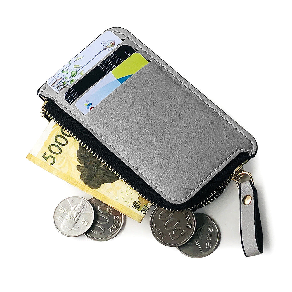 Korean version of the new zipper wallet creative coin purse men's short wallet business card bag thin card holder cross-border new product
