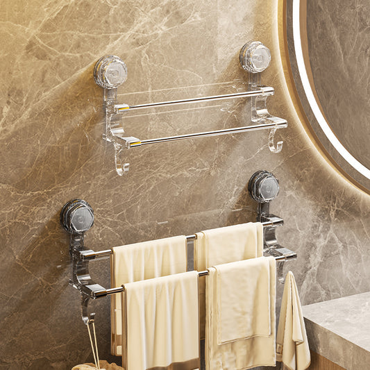 towel rack toilet non-punch toilet bathroom shelf suction cup strong towel rail bath towel holder hook