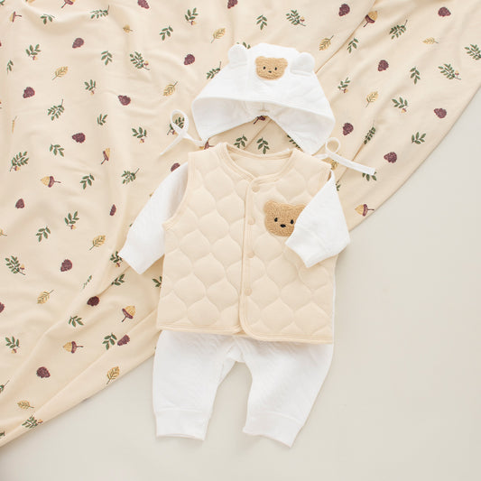 Vest baby vests, male and female babies in winter, thickened warm belly protection, children's coats, ins, wear pure cotton jackets