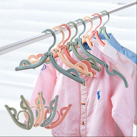 Plastic folding hanger Travel portable plastic multifunctional hanger clothes hanger Magic clothes hanging shoe rack