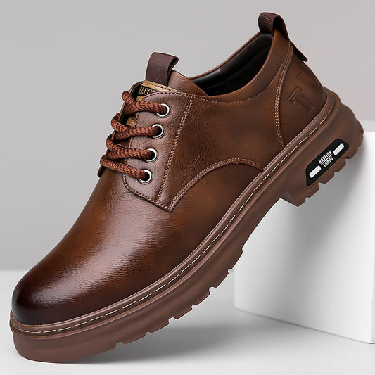 Leather shoes men's 2025 new spring business casual shoes men's british style soft-soled cargo shoes casual leather shoes