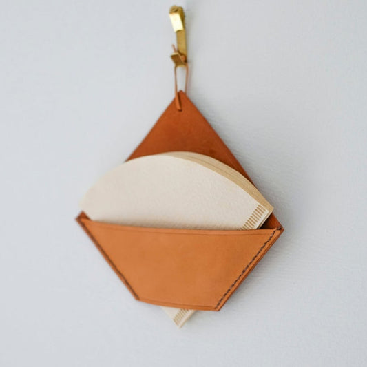 New Japanese and Korean style leather coffee filter holder hollow home coffee filter clip home coffee accessories
