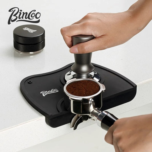 Bincoo coffee powder pad bar coffee machine non-slip silicone pad Italian coffee handle powder hammer cloth powder appliance