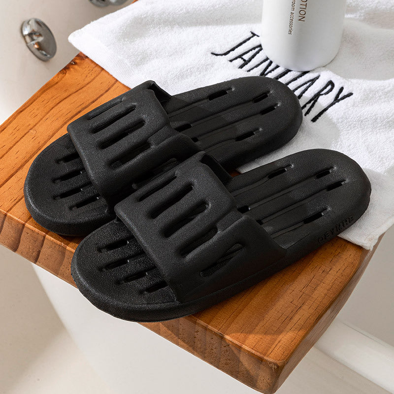 pvc bathroom anti slippers men's summer bath leaky hollow quick-drying toilet special shower slippers women