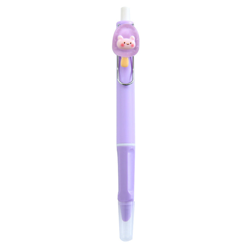 Cartoon press pen to change ink sac ink-absorbing dual-use pen students daily calligraphy practice writing ink sac ink pen