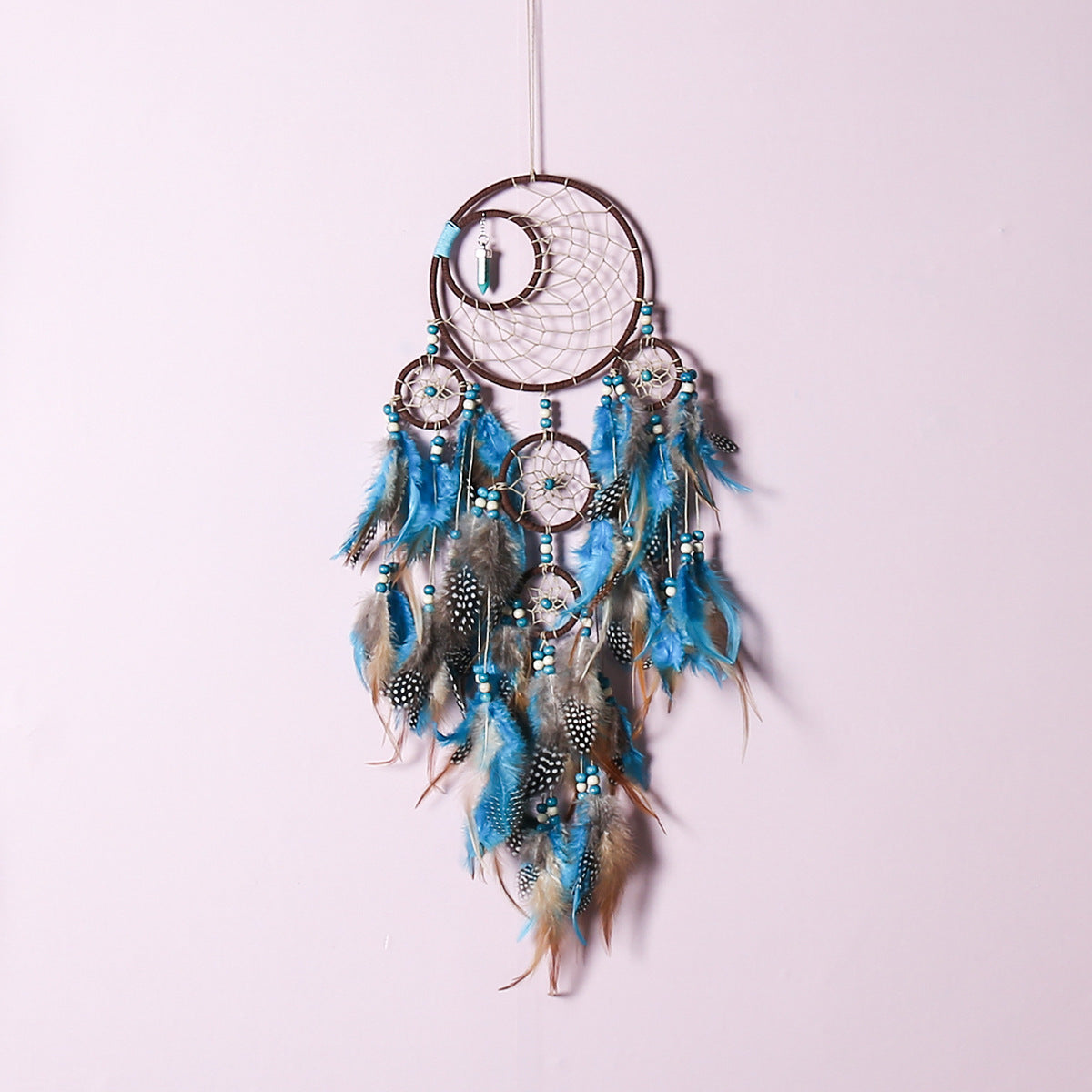 Cross-border dream catcher five-ring dream catcher hanging jewelry home wedding interior decoration wall hanging pendant creative gift