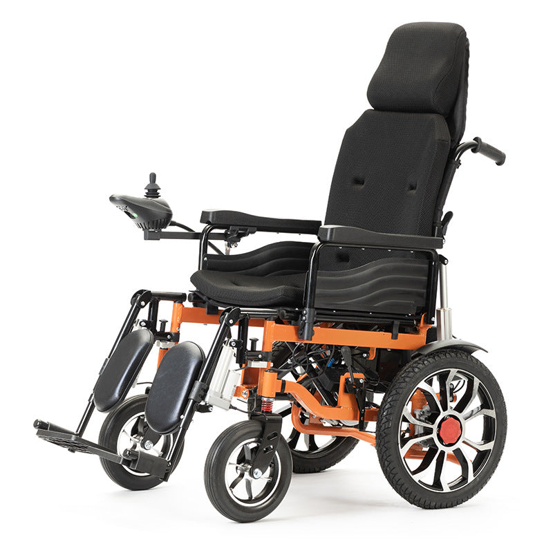 Electric wheelchair manufacturer direct sales lightweight foldable wheelchair for the elderly disabled intelligent automatic reclining scooter
