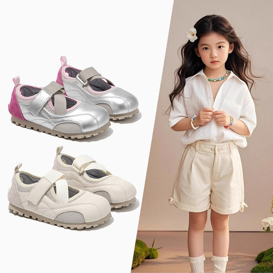 Girls' shoes, children's sports board shoes, 2025 spring and summer, new baby Mary Jane puffs, small white shoes, German training shoes