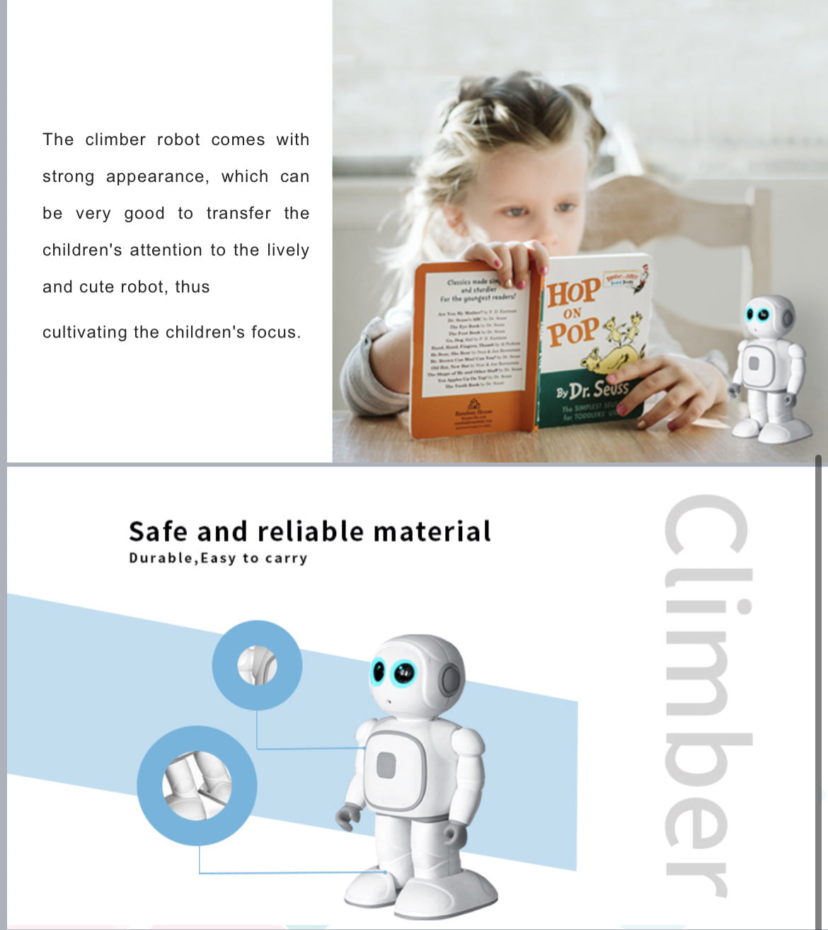 Climber R8 English version intelligent robot programming dancing children accompany toys and interaction