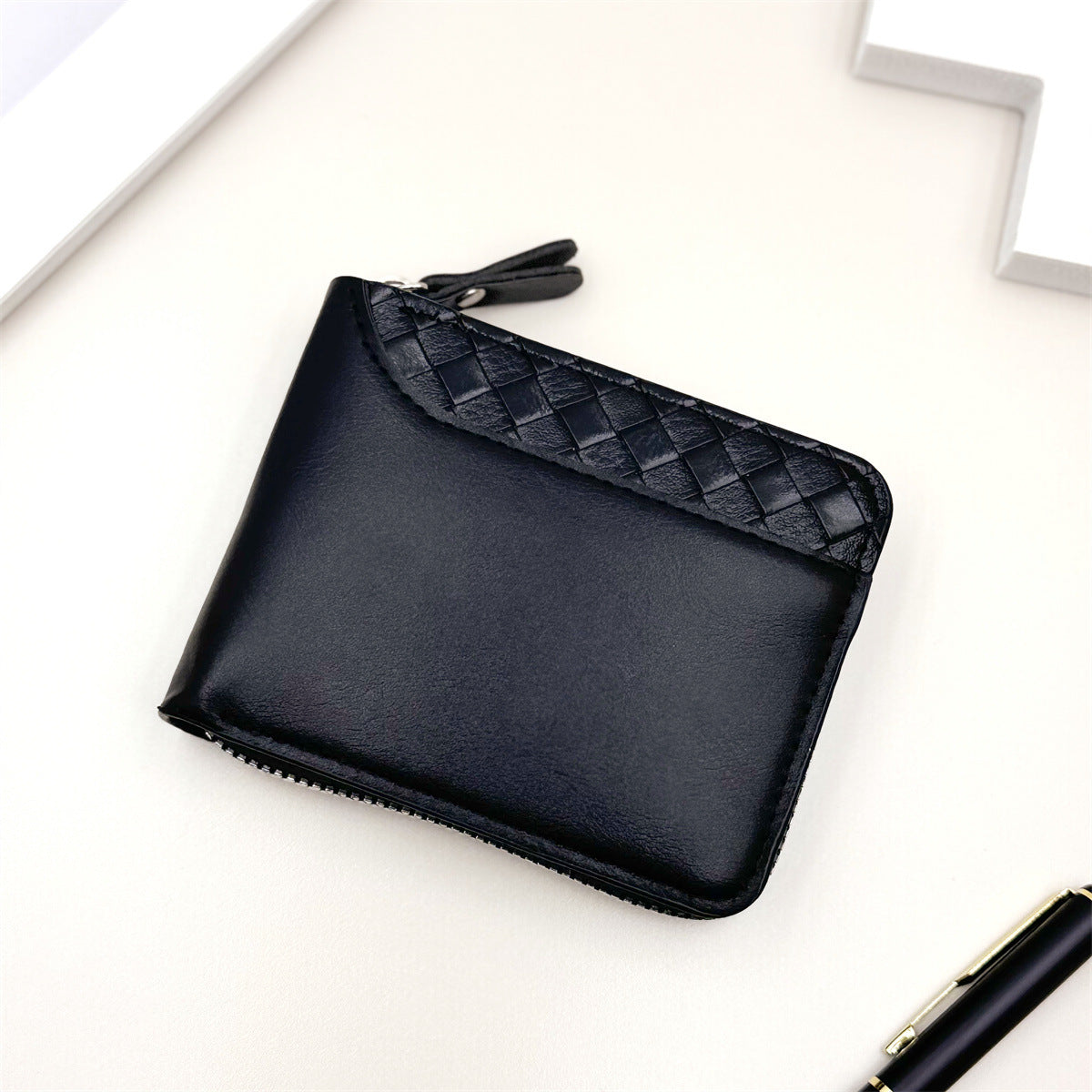 Cross-border European and American explosive products men's ins style zipper wallets short youth trendy bags spot manufacturers