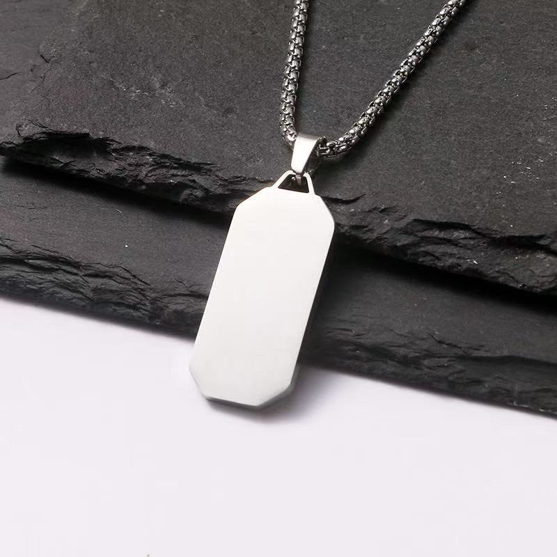 Amazon hot sale new simple black dripping stainless steel necklace male hip hop niche versatile sweater chain wholesale