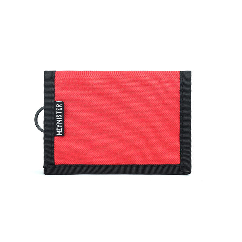 Wallet ins women's 2024 new Korean version fashion and versatile tri-fold card holder oxford cloth men's portable coin purse