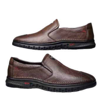 Foreign trade men's shoes spring and autumn men's leather shoes business shoes leather shoes men's leather soft sole middle-aged low-top casual shoes