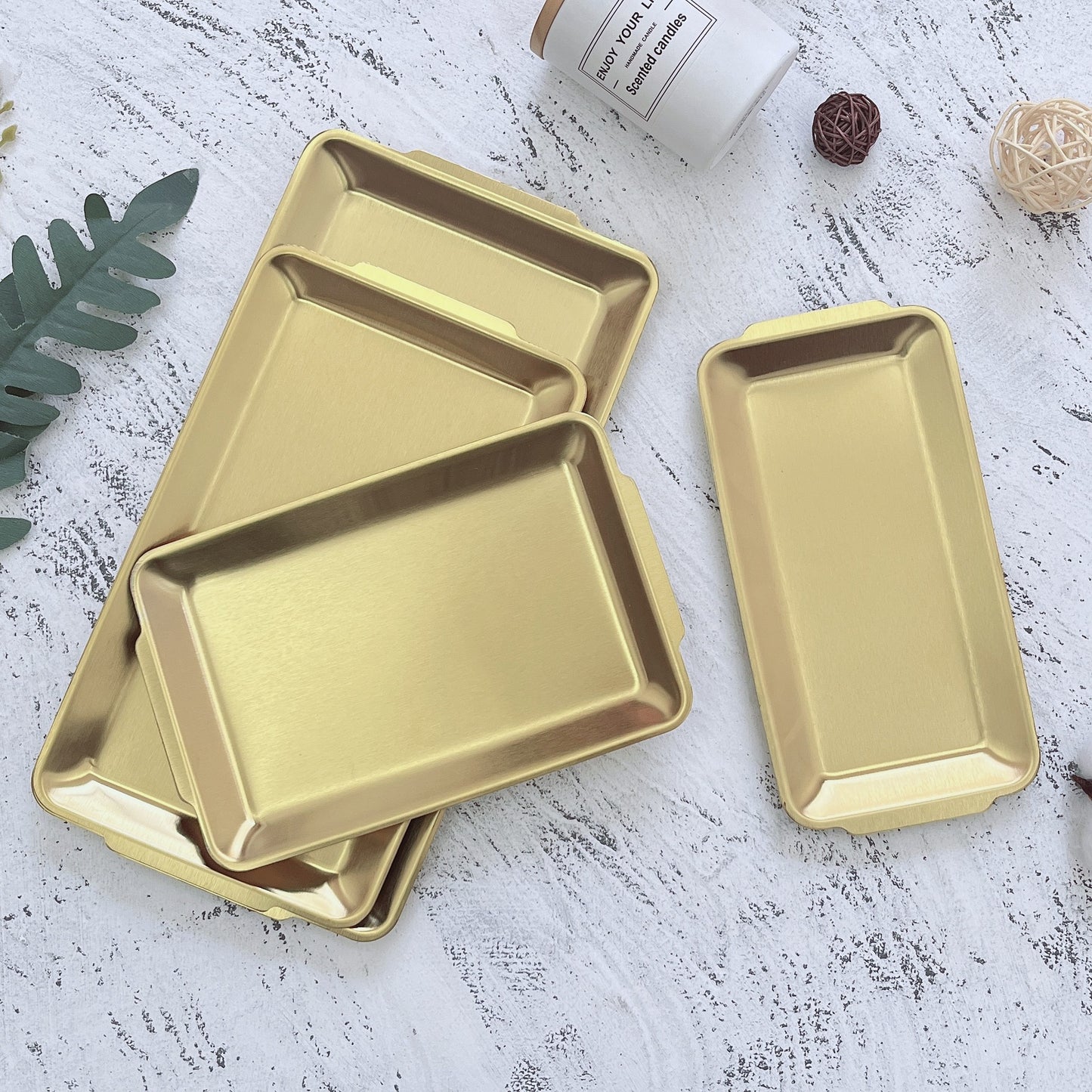 304 stainless steel rectangular plate home barbecue plate barbecue plate fruit plate beef plate sushi plate dish tray