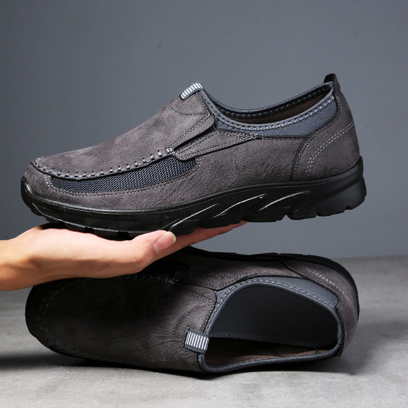Foreign trade plus size men's shoes fashion breathable men's business shoes shoes british lazy man kick-in dad single shoes casual shoes men