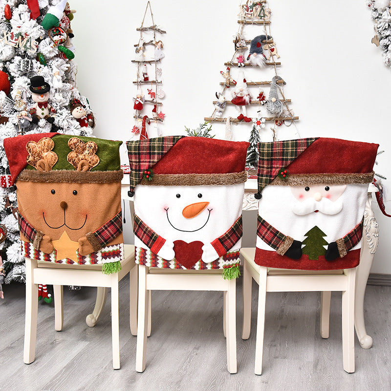 New Christmas decoration chair covers, stool covers, new dolls, chair covers, European and American decorative ornaments, home furnishings