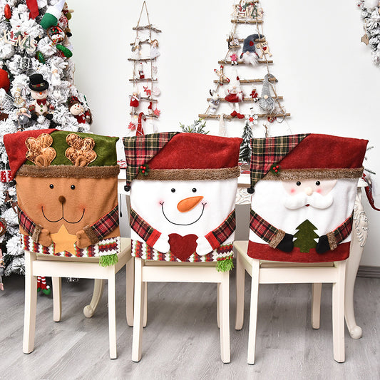 New Christmas decoration chair covers, stool covers, new dolls, chair covers, European and American decorative ornaments, home furnishings