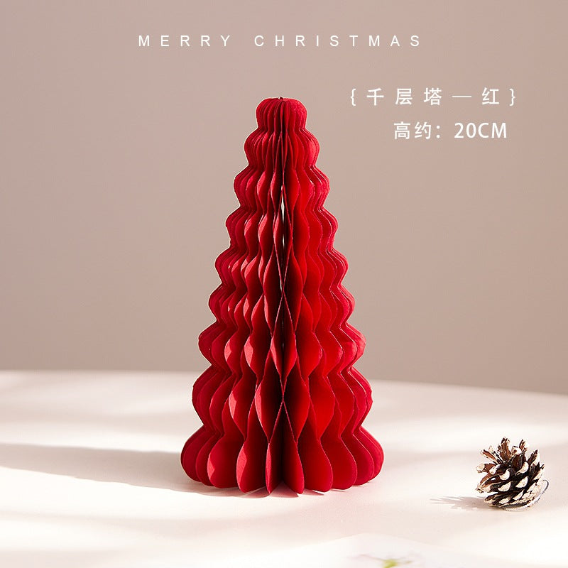 Christmas 2025 Decorations Mini Wooden Christmas Tree Tabletop Ornaments Pendant Scene Arrangement Kids Small Gifts