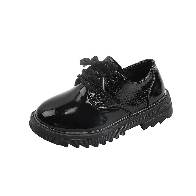 Cross-border children's shoes wholesale new spring and autumn new British style children's soft sole lace-up performance shoes fashion boys' leather shoes