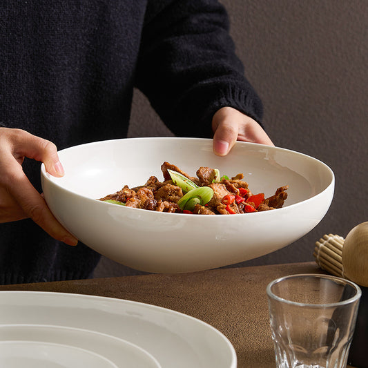 Meteor Strange Stone Deep Bowl Large Hotel Tableware Japanese Style Soup Bowl Home 2023 New Ceramic Fruit Salad Bowl