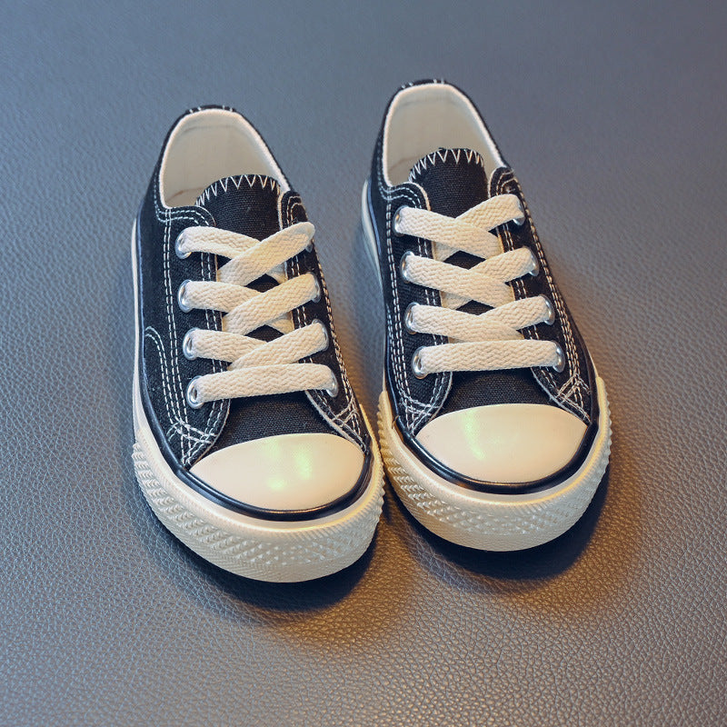 Children's canvas shoes, girls' shoes, spring and autumn, new white shoes, autumn girls' board shoes, baby cloth shoes, boys' shoes