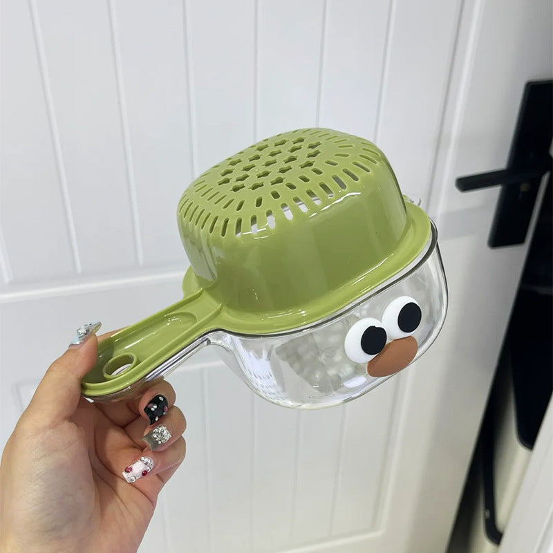 Dopamine drain basket washing fruit artifact double-layer food grade thickened multi-functional wall-mounted fruit bowl fruit basket kitchen