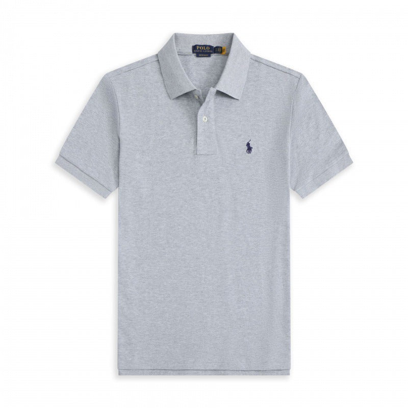 Paul Pony Logo Men's Short Sleeve Cotton Polo Shirt With Collared T-Shirt Large Size Loose Embroidered Lapel Men's Half Sleeve
