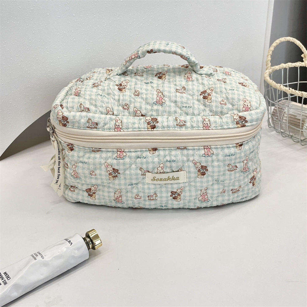 54131 [Copyright] Cosmetic bag female cartoon cute portable large capacity travel item storage bag handbag