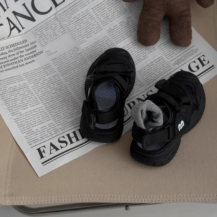 Children's 2025 Summer Cutout Sandals, Boys, Girls, Baotou, Anti-Kick, Anti-Slip, Soft-soled Beach Shoes, Baby Shoes