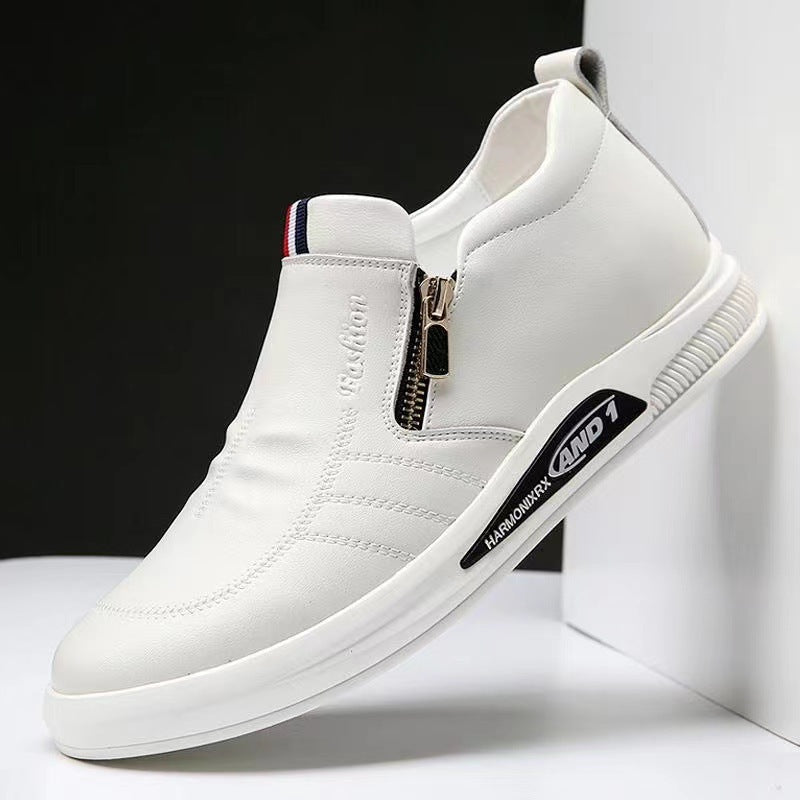 Men's Leather Shoes 2024 New Leather Small White Shoes Simple Casual Fashion Business Formal Wear Plus Size Casual Men's Shoes