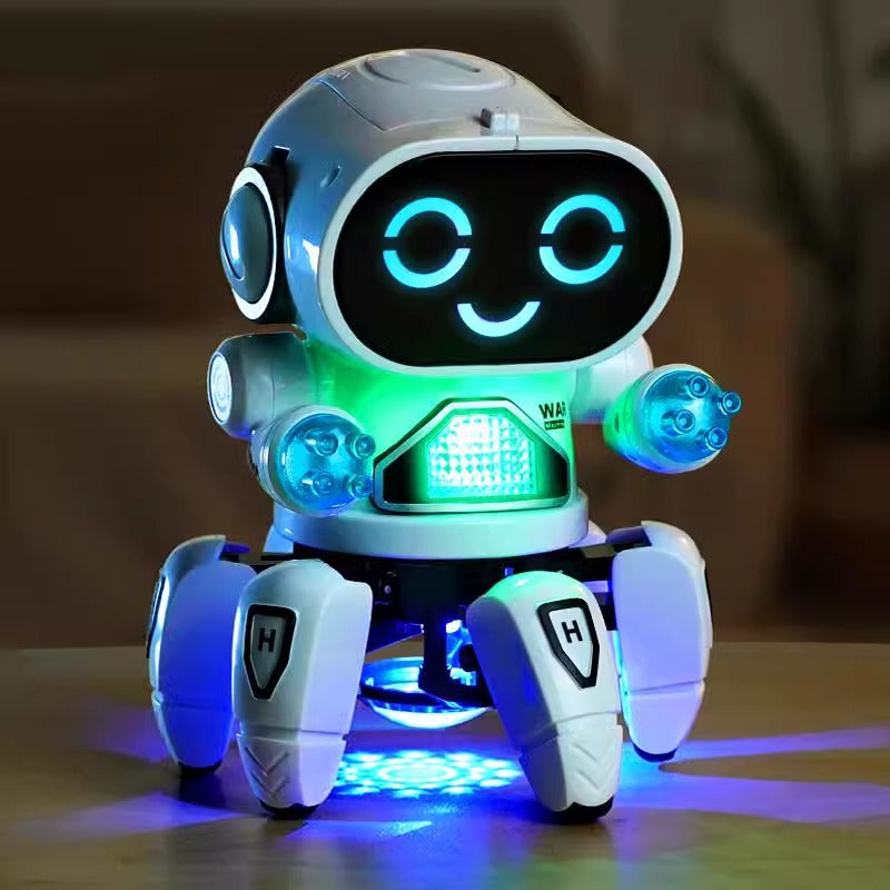 Cross-border new products, electric hexagon, robot, music, lighting, dancing, walking, singing, children's toys, street stalls, wholesale