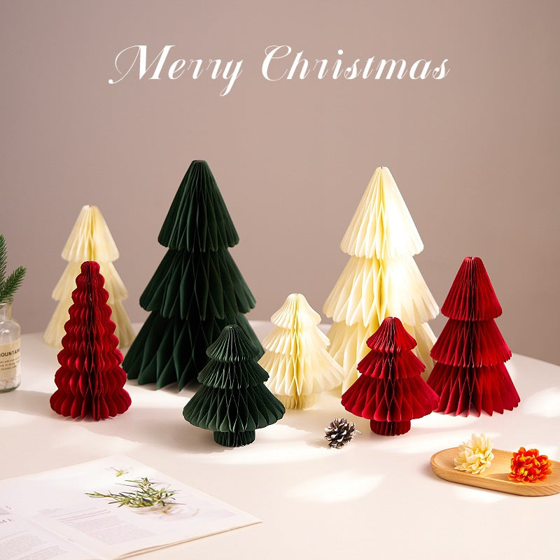 Christmas 2025 Decorations Mini Wooden Christmas Tree Tabletop Ornaments Pendant Scene Arrangement Kids Small Gifts