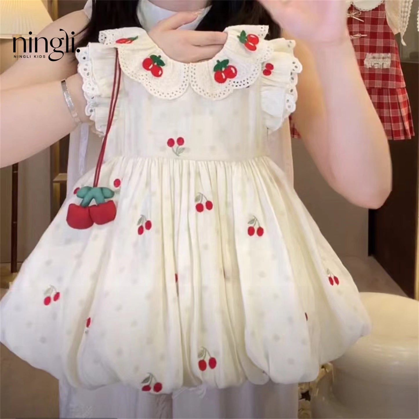 Ningli girl Lolita princess dress foreign style 2025 new summer girl baby rabbit police dress trend