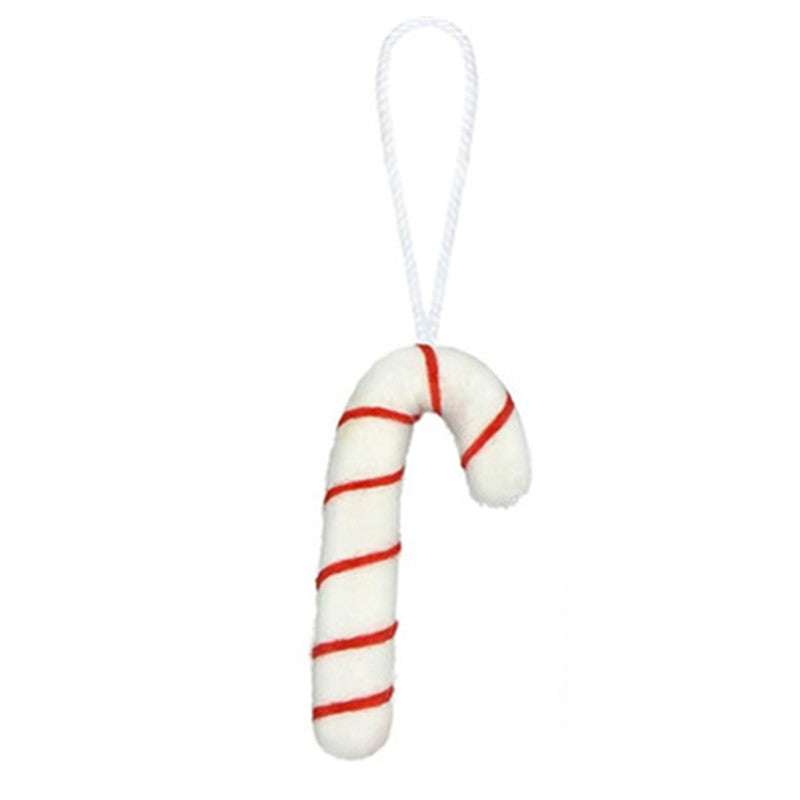 Cross border Christmas lollipop decoration Christmas hanging home ornament wool felt crutch candy Christmas tree decoration