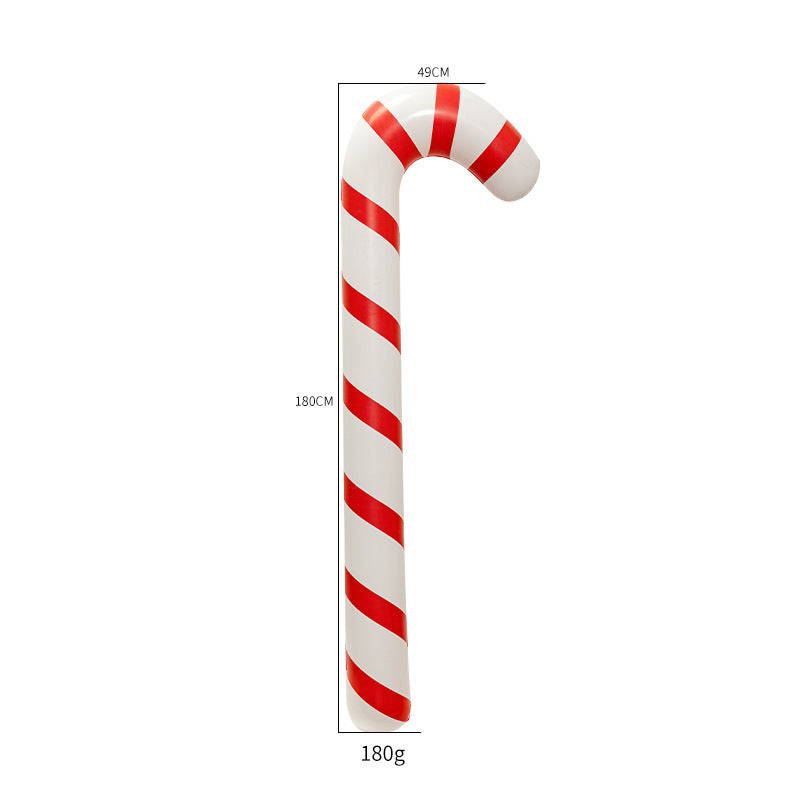 Cross-border inflatable crutches, candy bars, large Christmas decorations, decorations, holiday parties, beautiful displays, scene props
